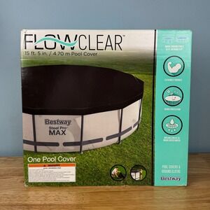 Bestway Flowclear 15 ft 5 in Black Round Above Ground Pool Cover